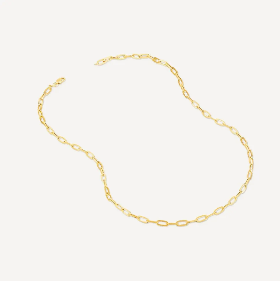 9ct Yellow Gold Paperlink Diamond Cut 18 inch Chain Necklet