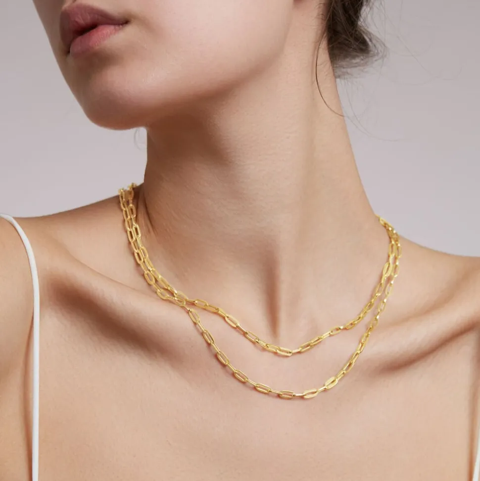 9ct Yellow Gold Paperlink Diamond Cut 20 inch Chain Necklet