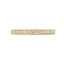 9ct Yellow Gold Pave Set Cubic Zirconia Eternity Ring