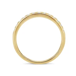 9ct Yellow Gold Pave Set Cubic Zirconia Eternity Ring
