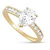 9ct Yellow Gold Pear Shaped Cubic Zirconia Dress Ring