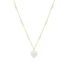 9ct Yellow Gold Pearl Station Chain & Pearl Drop Pendant Necklet