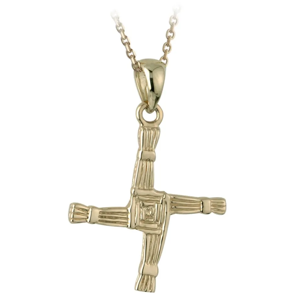 9ct Yellow Gold Pendant St. Brigid