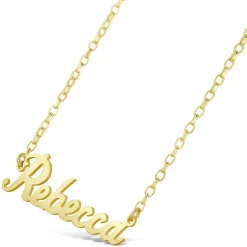9ct Yellow Gold Personalised Name Necklace (7-10 letters) (Special Order: 3-5 weeks)