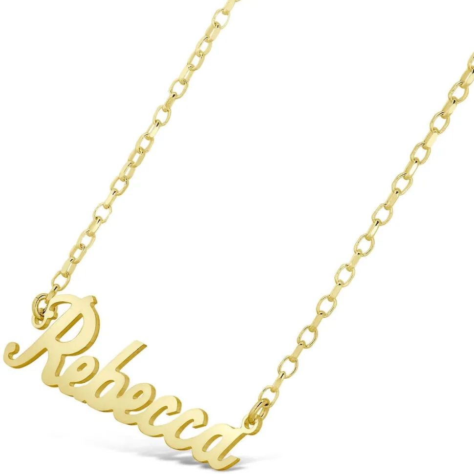 9ct Yellow Gold Personalised Name Necklace (7-10 letters) (Special Order: 3-5 weeks)