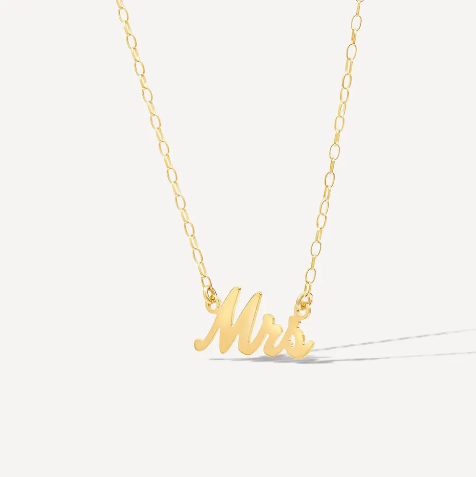 9ct Yellow Gold Personalised Name Necklace (up to 6 letters) (Special Order: 3-5 weeks)