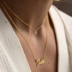 9ct Yellow Gold Personalised Name Necklace (up to 6 letters) (Special Order: 3-5 weeks)