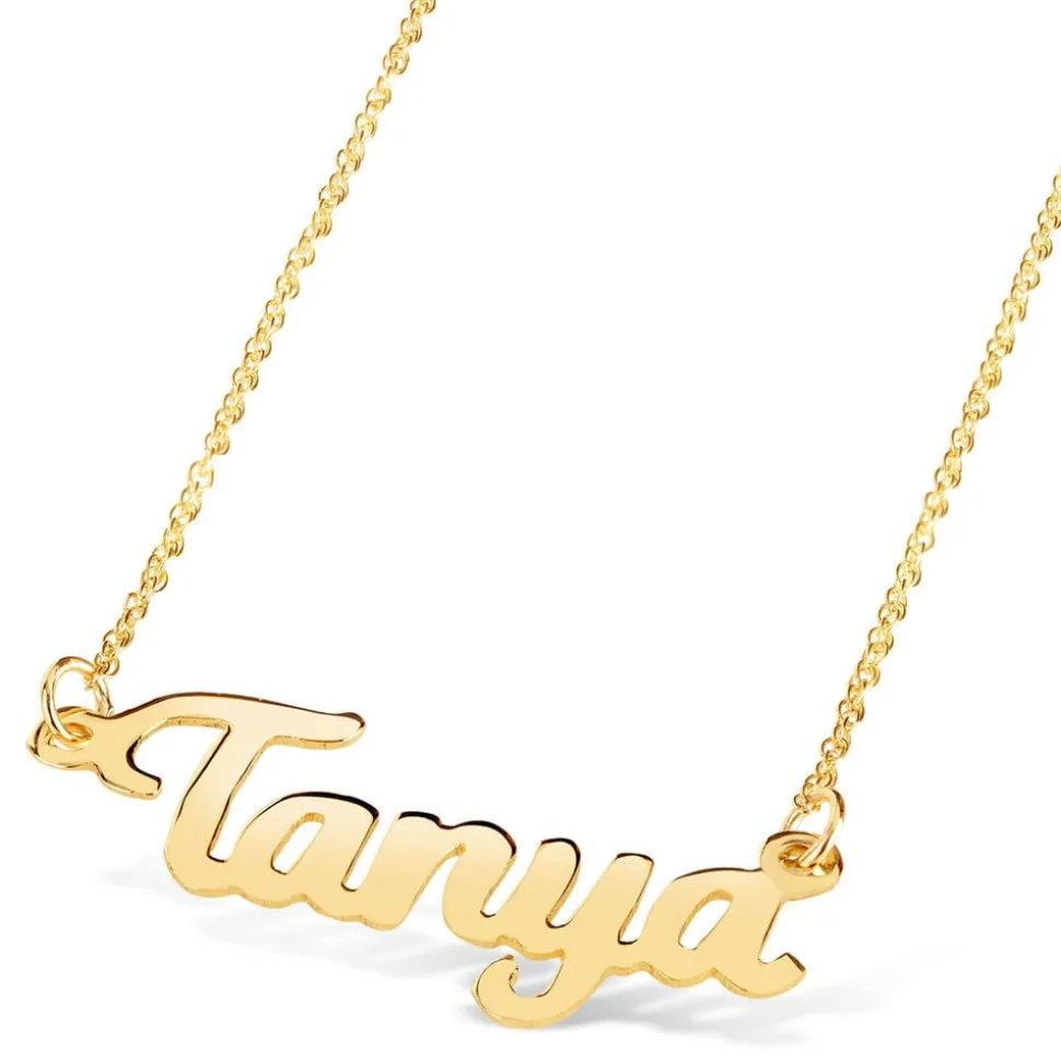 9ct Yellow Gold Personalised Name Necklace (7-10 letters) (Special Order: 3-5 weeks)