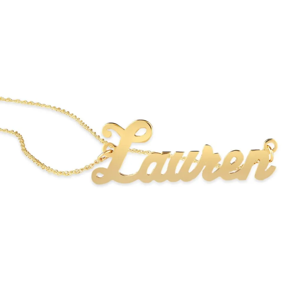9ct Yellow Gold Personalised Name Necklace (7-10 letters) (Special Order: 3-5 weeks)