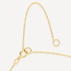 9ct Yellow Gold Petite 0.048ct Diamond Initial S Necklet