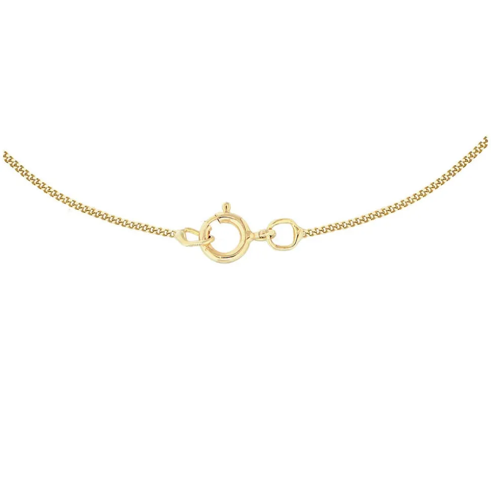 9ct Yellow Gold Plain Initial V Pendant (Chain Included)