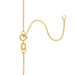 9ct Yellow Gold Plain Initial S Pendant (Chain Included)