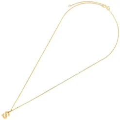 9ct Yellow Gold Plain Initial S Pendant (Chain Included)