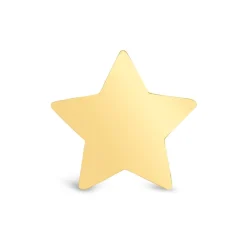 9ct Yellow Gold Plain Star Single Stud Earring