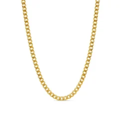9ct Yellow Gold Polished 22'' Curb Chain Necklace