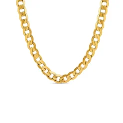 9ct Yellow Gold Polished 20'' Curb Chain Necklace