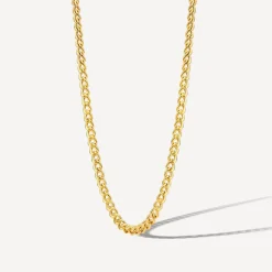 9ct Yellow Gold Polished 22'' Curb Chain Necklace