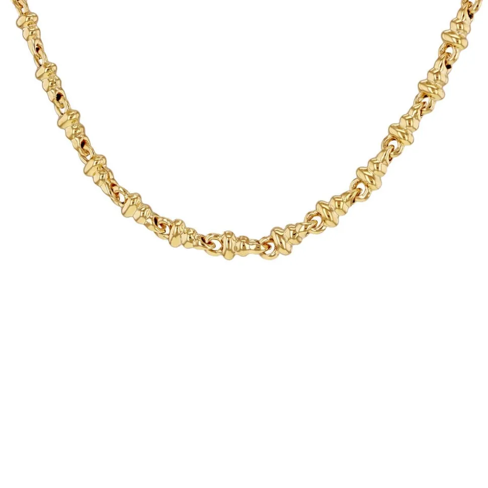 9ct Yellow Gold Polished Dumbbell Necklet