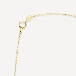 9ct Yellow Gold Polished Discs & Bar Necklet
