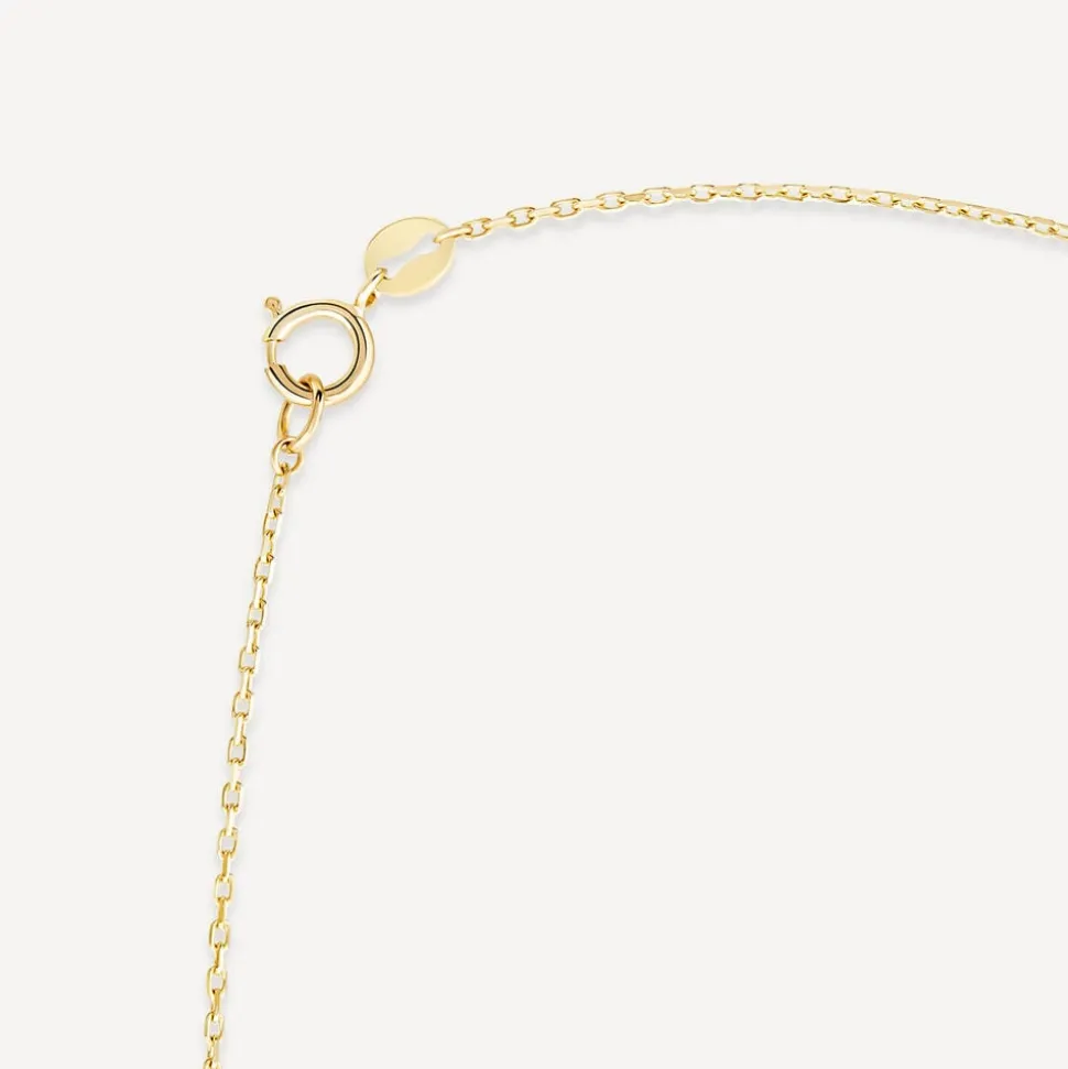 9ct Yellow Gold Polished Discs & Bar Necklet