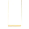 9ct Yellow Gold Rectangular Polished Bar Ladies Necklace
