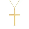 9ct Yellow Gold Ribbed Cross Pendant
