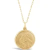 9ct Yellow Gold Round St Christopher's Medal Pendant (Chain Included)