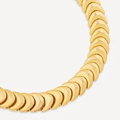 9ct Yellow Gold Shiny Interlocking Link Bracelet