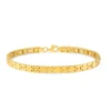 9ct Yellow Gold Shiny Narrow Jigsaw Bracelet