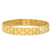 9ct Yellow Gold Shiny Wide Jigsaw Bracelet