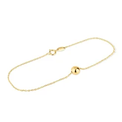 9ct Yellow Gold Single Ball Bracelet