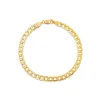 9ct Yellow Gold Six Sided Curb Chain Bracelet