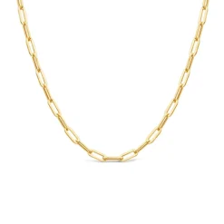 9ct Yellow Gold Small Paperlink Chain Necklet