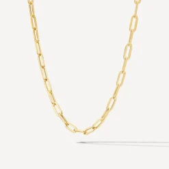 9ct Yellow Gold Small Paperlink Chain Necklet