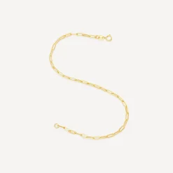 9ct Yellow Gold Small Paperlink Bracelet