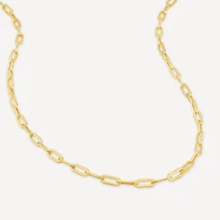 9ct Yellow Gold Small Paperlink Chain Necklet