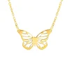 9ct Yellow Gold Small Polished Butterfly Necklet