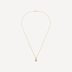 9ct Yellow Gold Square 0.25ct Diamond Cluster Pendant