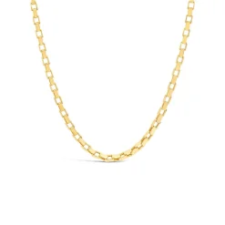 9ct Yellow Gold Square Paper Link Chain Necklet