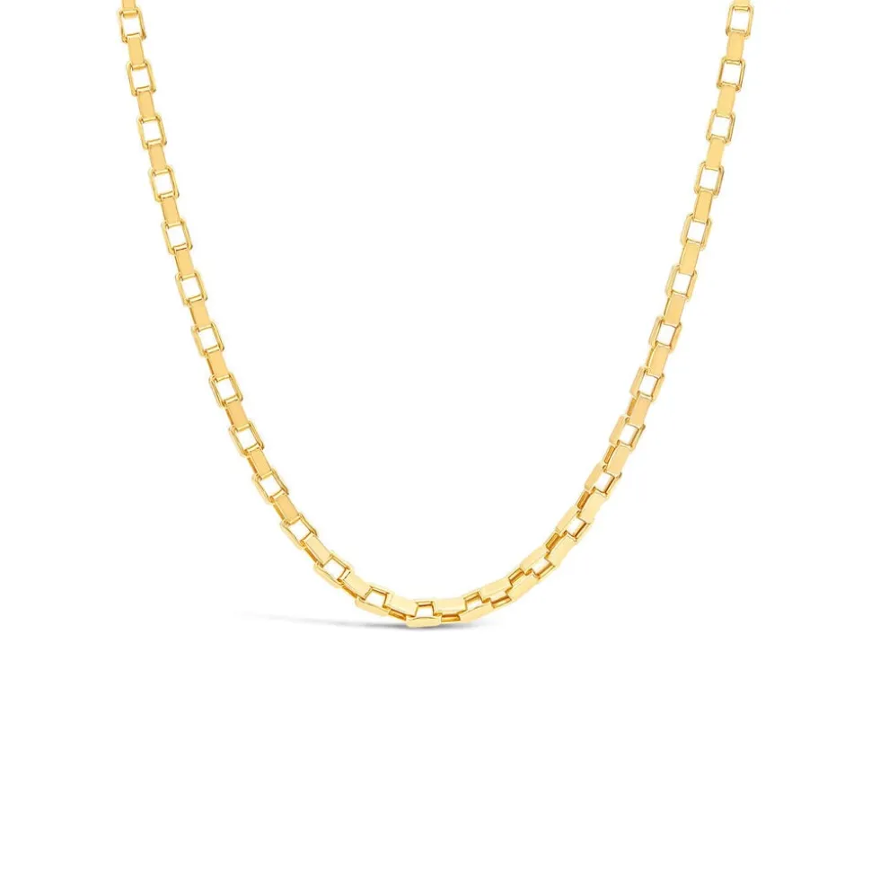 9ct Yellow Gold Square Paper Link Chain Necklet
