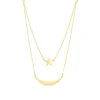 9ct Yellow Gold Star & Moon Double Layer Necklet