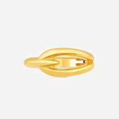 9ct Yellow Gold Stirrup Polished Plain Band Ring