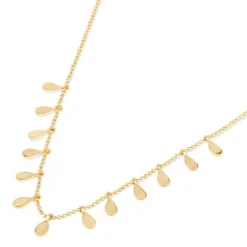 9ct Yellow Gold Teardrop Necklet
