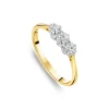 18ct Yellow Gold Three Stones 0.50ct Claw Set Diamond Ring