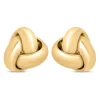 9ct Yellow Gold Three Strand Knot Stud Earrings