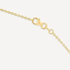 9ct Yellow Gold Two Colour Infinity Heart Interlocking Necklet