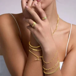 9ct Yellow Gold Wheat Link Ladies Bracelet