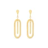 9ct Yellow Gold with Bar Centre Drop Earrings