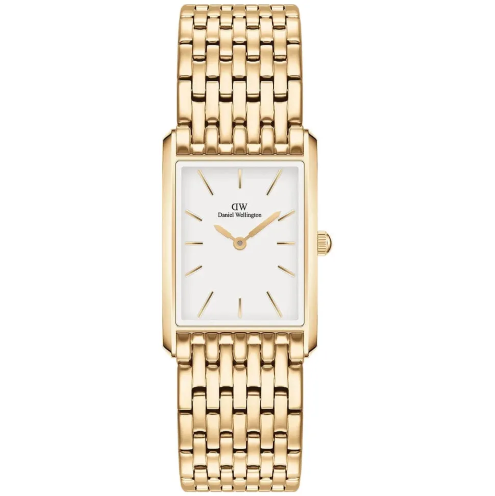 Daniel Wellington Bound 32x22mm White Dial 9-Link Gold PVD Bracelet Watch
