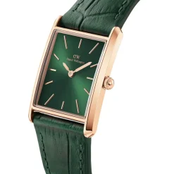 Daniel Wellington Bound 32x22mm Emerald Dial Green Crocodile Leather Strap Watch